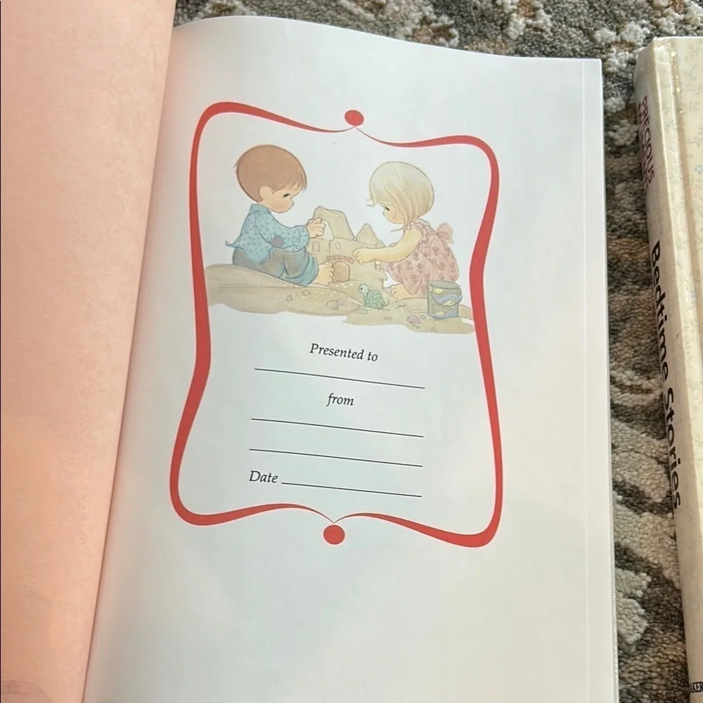 Precious Moments Storybook Set - Cream and Blue vintage from 1988 - Picture 2 of 12